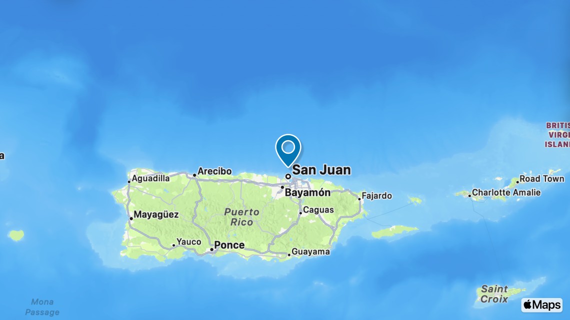 Trip itinerary map