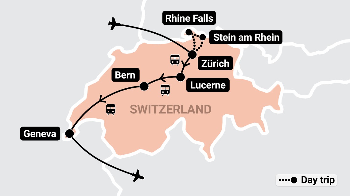 Trip itinerary map