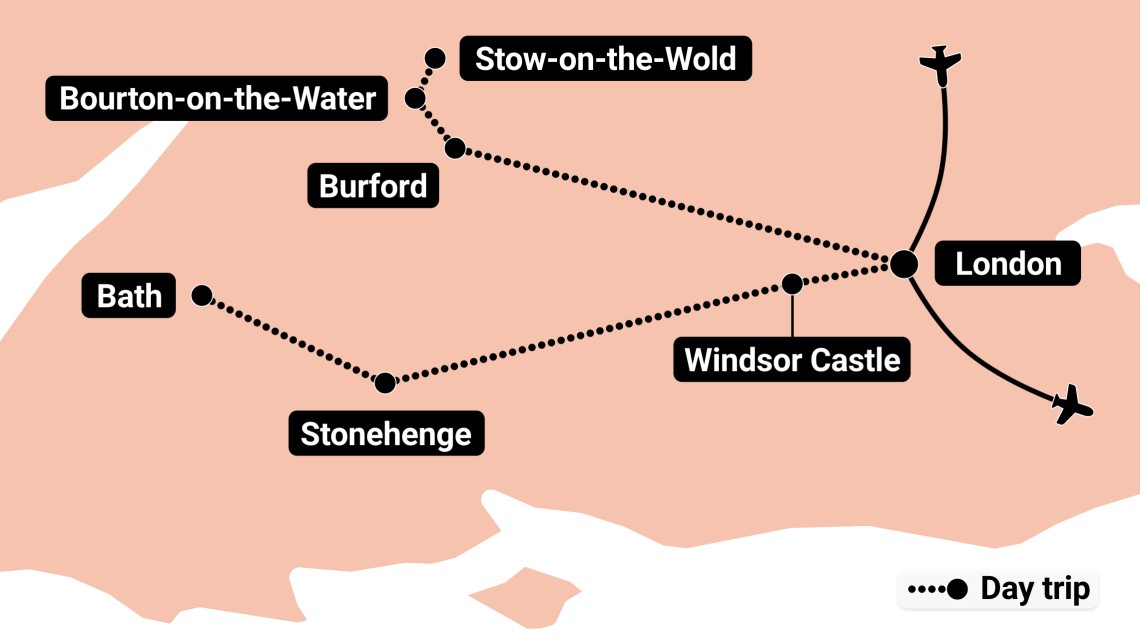 Trip itinerary map