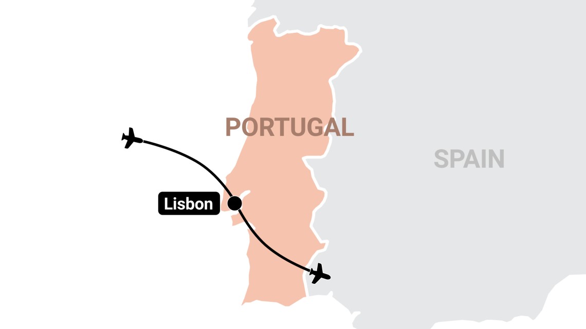 Trip itinerary map