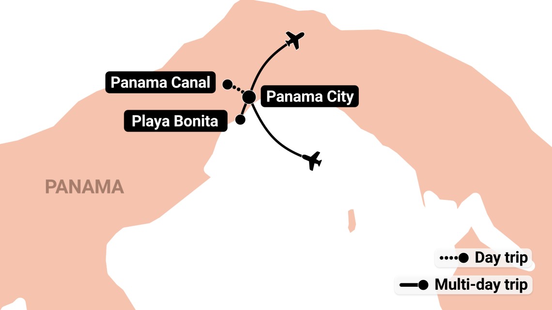 Trip itinerary map