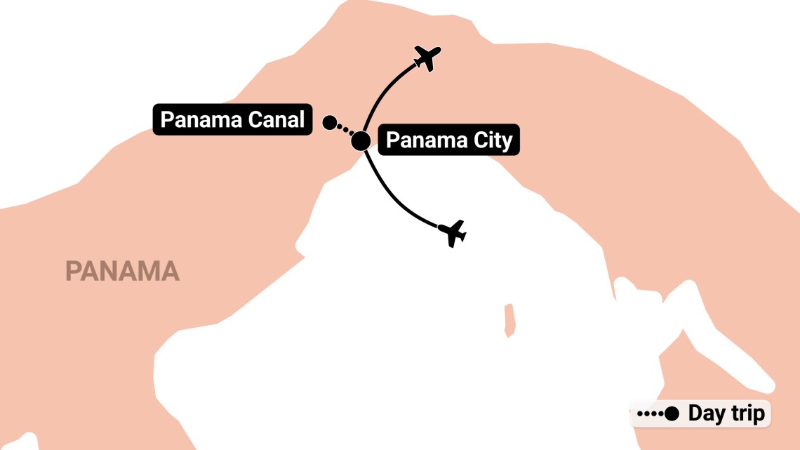 Trip itinerary map