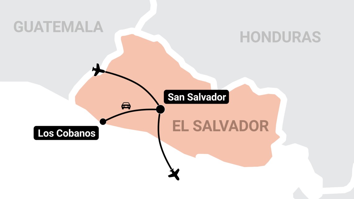 Trip itinerary map