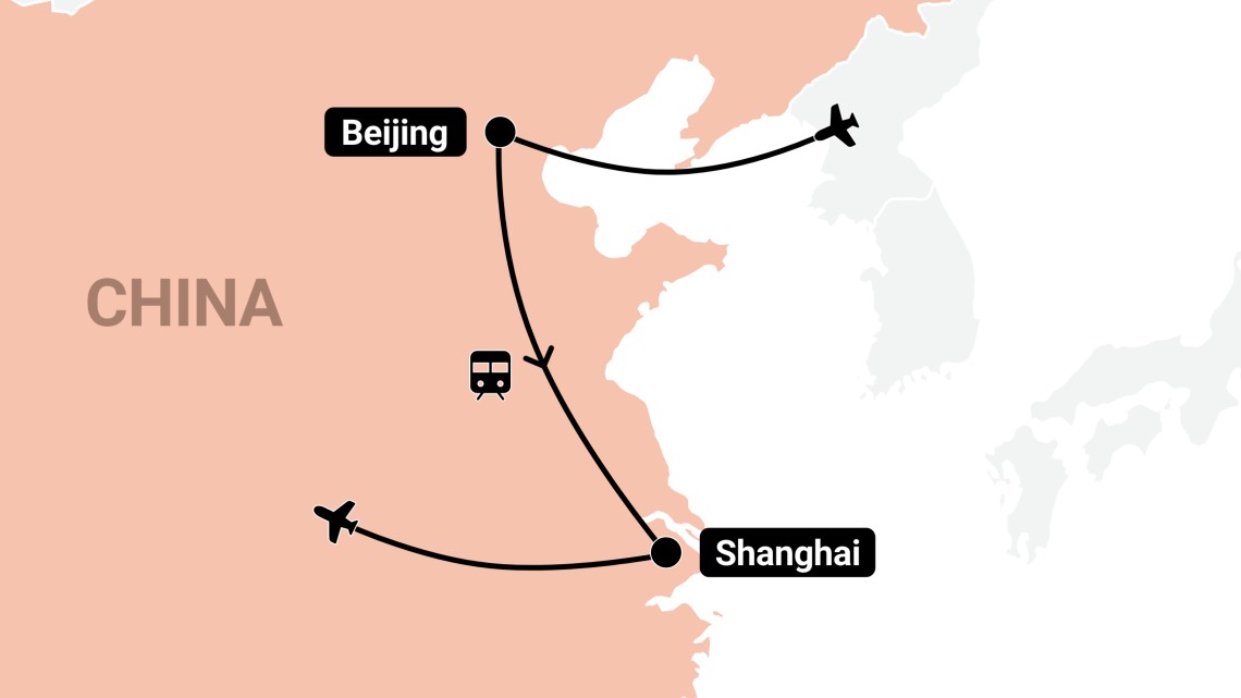 Trip itinerary map